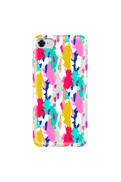 APPLE - iPhone 8 - Soft Clear Case - Paint Strokes