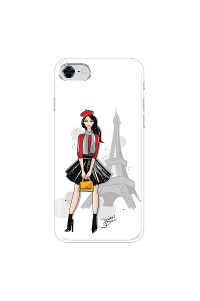 APPLE - iPhone 8 - Soft Clear Case - Paris With Love