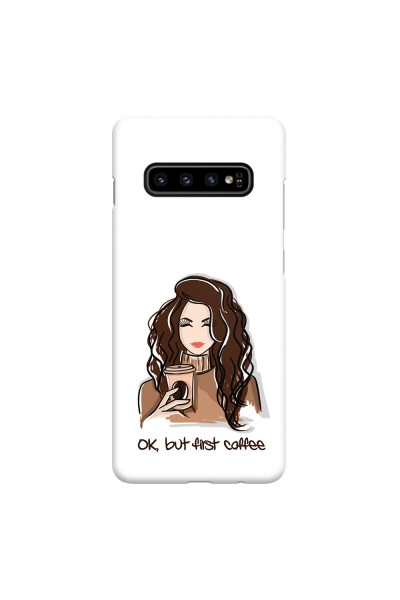 SAMSUNG - Galaxy S10 - 3D Snap Case - But First Coffee