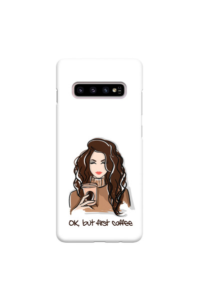 SAMSUNG - Galaxy S10 Plus - 3D Snap Case - But First Coffee