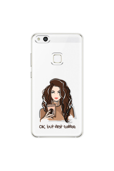 HUAWEI - P10 Lite - Soft Clear Case - But First Coffee