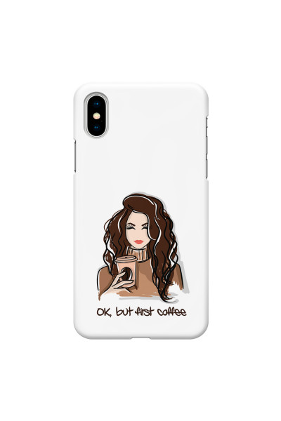 APPLE - iPhone X - 3D Snap Case - But First Coffee