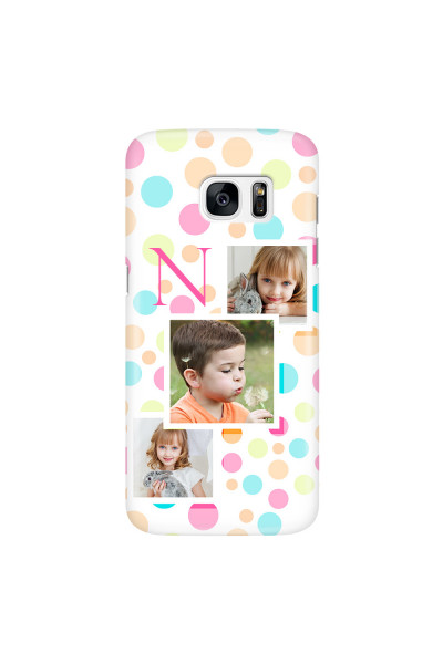 SAMSUNG - Galaxy S7 Edge - 3D Snap Case - Cute Dots Initial