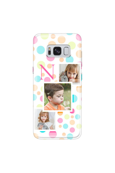 SAMSUNG - Galaxy S8 Plus - Soft Clear Case - Cute Dots Initial