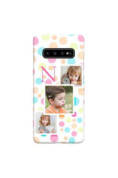 SAMSUNG - Galaxy S10 - 3D Snap Case - Cute Dots Initial