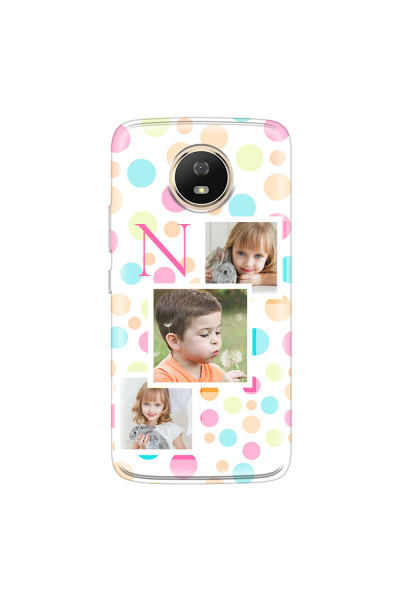 MOTOROLA by LENOVO - Moto G5s - Soft Clear Case - Cute Dots Initial
