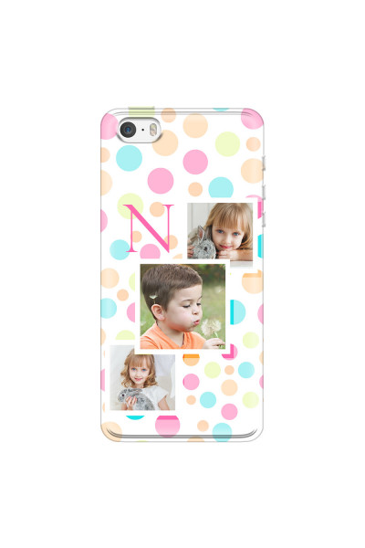 APPLE - iPhone 5S - Soft Clear Case - Cute Dots Initial