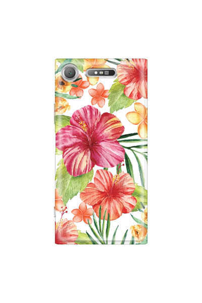 SONY - Sony XZ1 - Soft Clear Case - Tropical Vibes