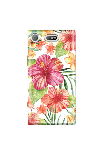 SONY - Sony XZ1 Compact - Soft Clear Case - Tropical Vibes