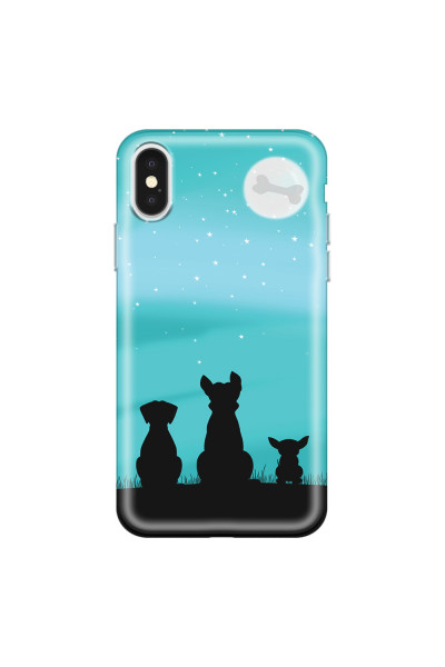 APPLE - iPhone X - Soft Clear Case - Dog's Desire Blue Sky