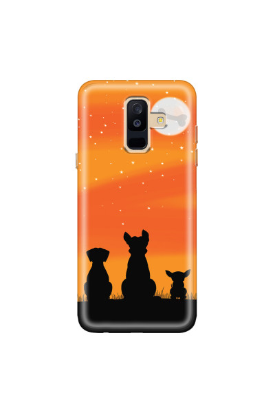 SAMSUNG - Galaxy A6 Plus - Soft Clear Case - Dog's Desire Orange Sky