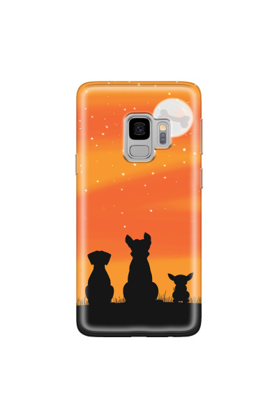 SAMSUNG - Galaxy S9 - Soft Clear Case - Dog's Desire Orange Sky