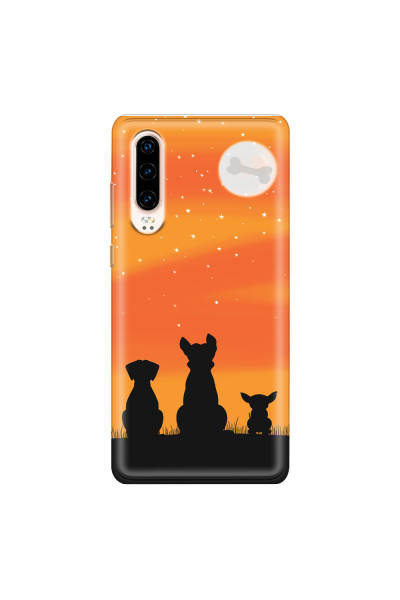 HUAWEI - P30 - Soft Clear Case - Dog's Desire Orange Sky