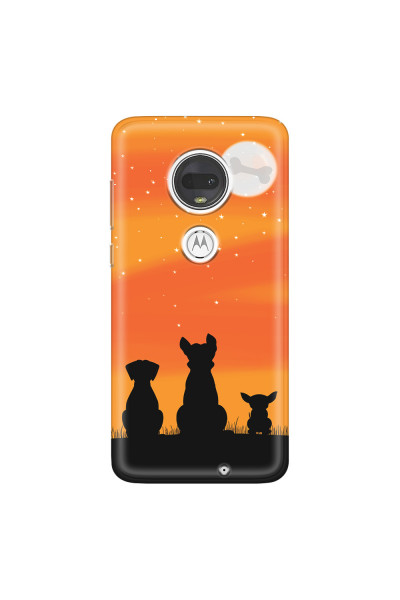 MOTOROLA by LENOVO - Moto G7 - Soft Clear Case - Dog's Desire Orange Sky