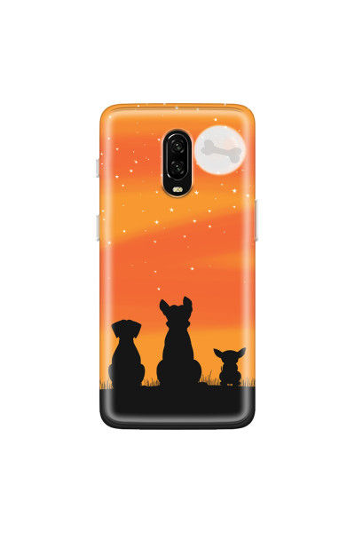 ONEPLUS - OnePlus 6T - Soft Clear Case - Dog's Desire Orange Sky