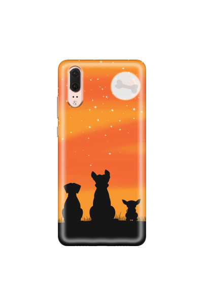 HUAWEI - P20 - Soft Clear Case - Dog's Desire Orange Sky