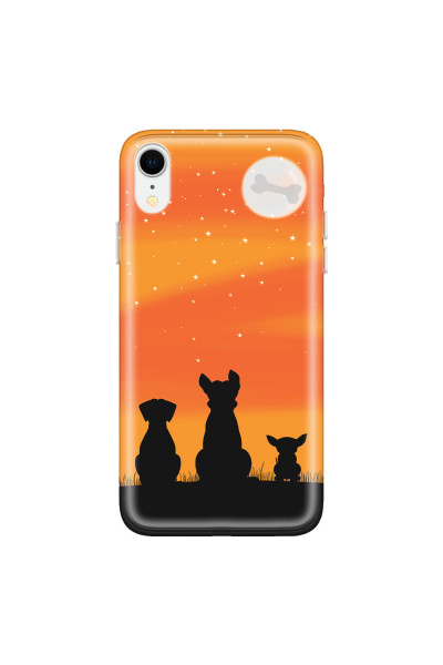 APPLE - iPhone XR - Soft Clear Case - Dog's Desire Orange Sky