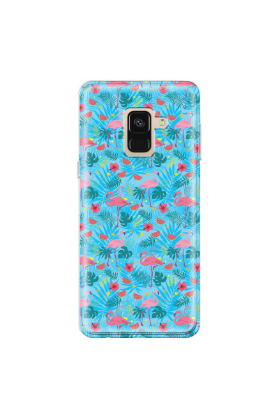 SAMSUNG - Galaxy A8 - Soft Clear Case - Tropical Flamingo IV