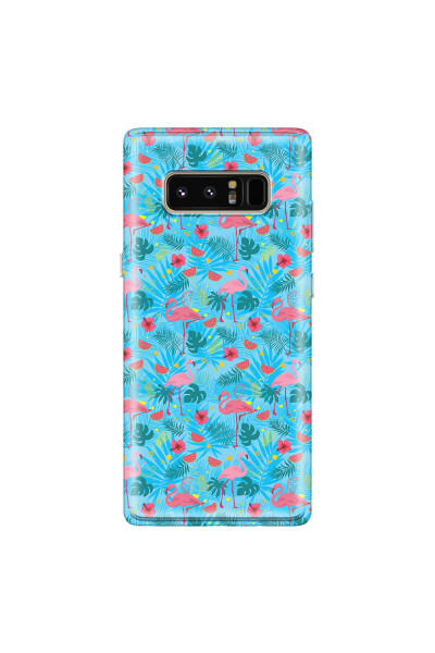 SAMSUNG - Galaxy Note 8 - Soft Clear Case - Tropical Flamingo IV