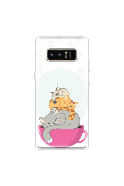 SAMSUNG - Galaxy Note 8 - Soft Clear Case - Sleep Tight Kitty