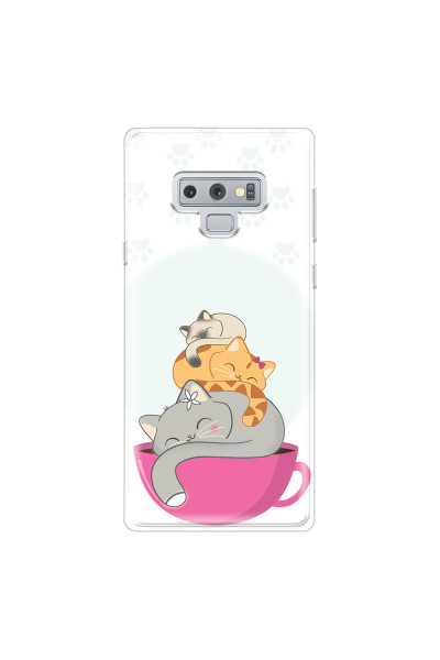 SAMSUNG - Galaxy Note 9 - Soft Clear Case - Sleep Tight Kitty