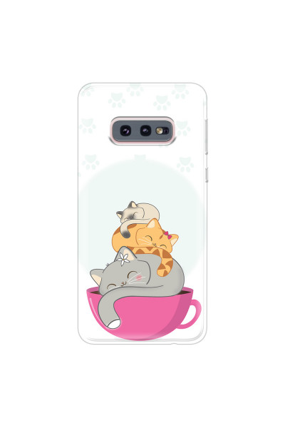 SAMSUNG - Galaxy S10e - Soft Clear Case - Sleep Tight Kitty