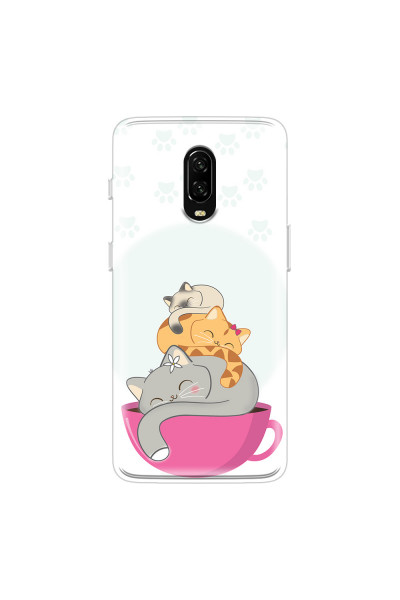 ONEPLUS - OnePlus 6T - Soft Clear Case - Sleep Tight Kitty