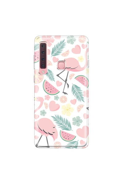 SAMSUNG - Galaxy A9 2018 - Soft Clear Case - Tropical Flamingo III
