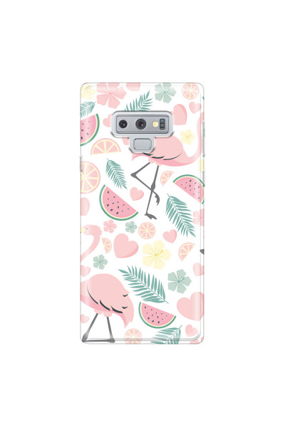 SAMSUNG - Galaxy Note 9 - Soft Clear Case - Tropical Flamingo III