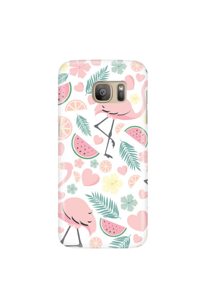 SAMSUNG - Galaxy S7 - 3D Snap Case - Tropical Flamingo III