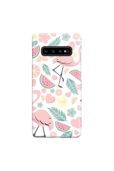 SAMSUNG - Galaxy S10 - 3D Snap Case - Tropical Flamingo III