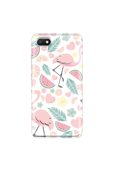 XIAOMI - Redmi 6A - Soft Clear Case - Tropical Flamingo III