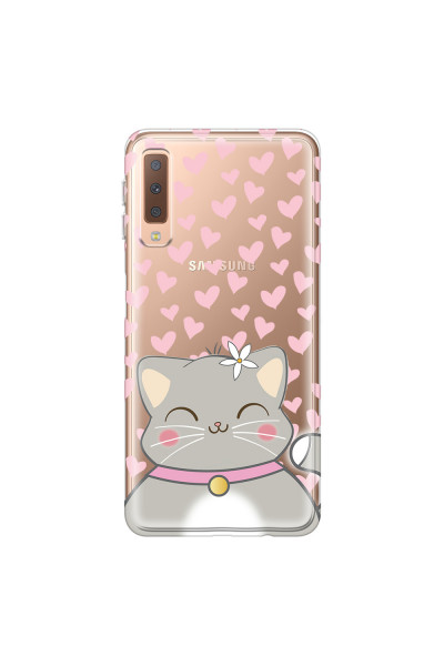 SAMSUNG - Galaxy A7 2018 - Soft Clear Case - Kitty