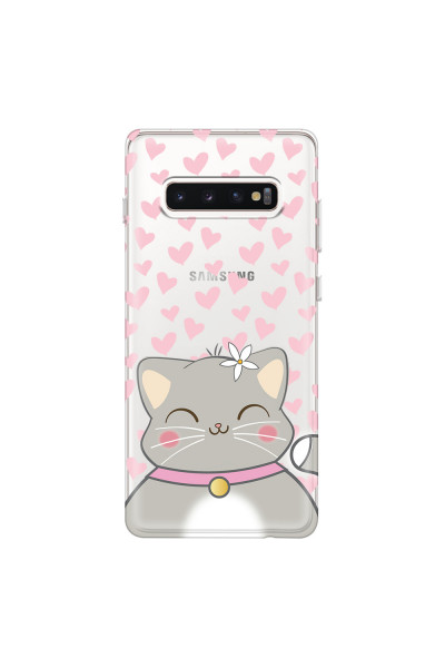 SAMSUNG - Galaxy S10 Plus - Soft Clear Case - Kitty