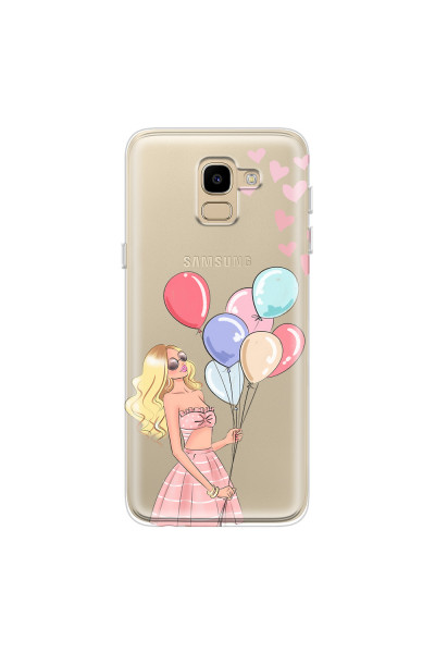 SAMSUNG - Galaxy J6 - Soft Clear Case - Balloon Party