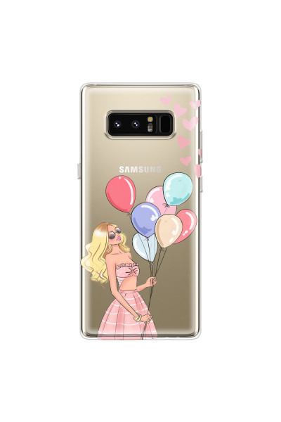 SAMSUNG - Galaxy Note 8 - Soft Clear Case - Balloon Party