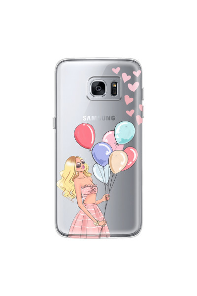SAMSUNG - Galaxy S7 Edge - Soft Clear Case - Balloon Party