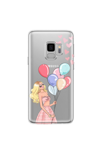 SAMSUNG - Galaxy S9 - Soft Clear Case - Balloon Party