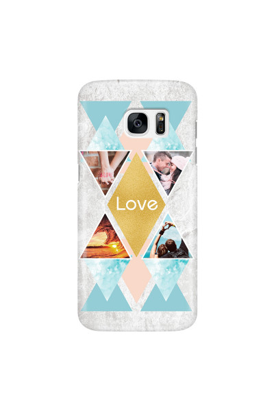 SAMSUNG - Galaxy S7 Edge - 3D Snap Case - Triangle Love Photo