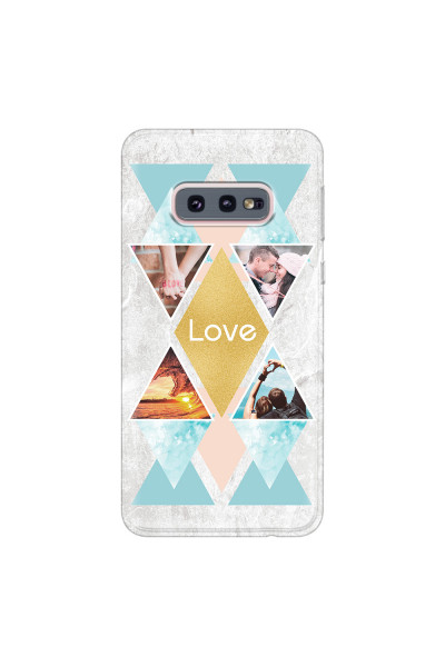 SAMSUNG - Galaxy S10e - Soft Clear Case - Triangle Love Photo