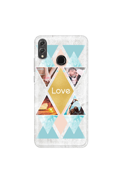 HONOR - Honor 8X - Soft Clear Case - Triangle Love Photo