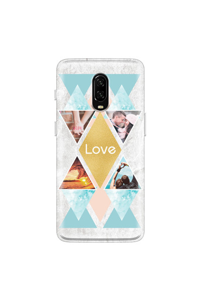 ONEPLUS - OnePlus 6T - Soft Clear Case - Triangle Love Photo