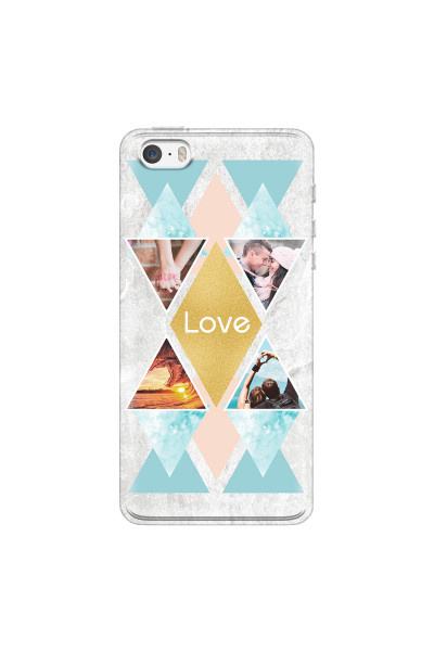 APPLE - iPhone 5S - Soft Clear Case - Triangle Love Photo