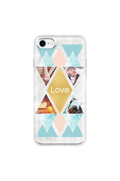 APPLE - iPhone 7 - Soft Clear Case - Triangle Love Photo
