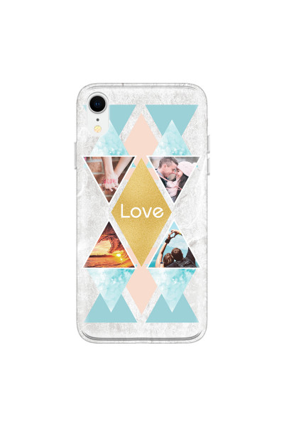 APPLE - iPhone XR - Soft Clear Case - Triangle Love Photo
