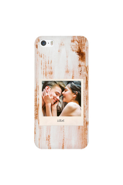 APPLE - iPhone 5S - 3D Snap Case - Wooden Polaroid