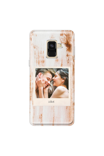SAMSUNG - Galaxy A8 - Soft Clear Case - Wooden Polaroid