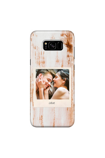 SAMSUNG - Galaxy S8 Plus - 3D Snap Case - Wooden Polaroid