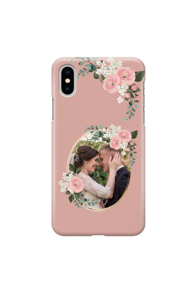 APPLE - iPhone XS Max - 3D Snap Case - Pink Floral Mirror Photo