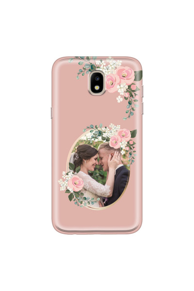 SAMSUNG - Galaxy J3 2017 - Soft Clear Case - Pink Floral Mirror Photo